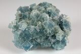 Stormy-Day Blue, Cubic Fluorite Crystal Cluster - Sicily, Italy #183786-2